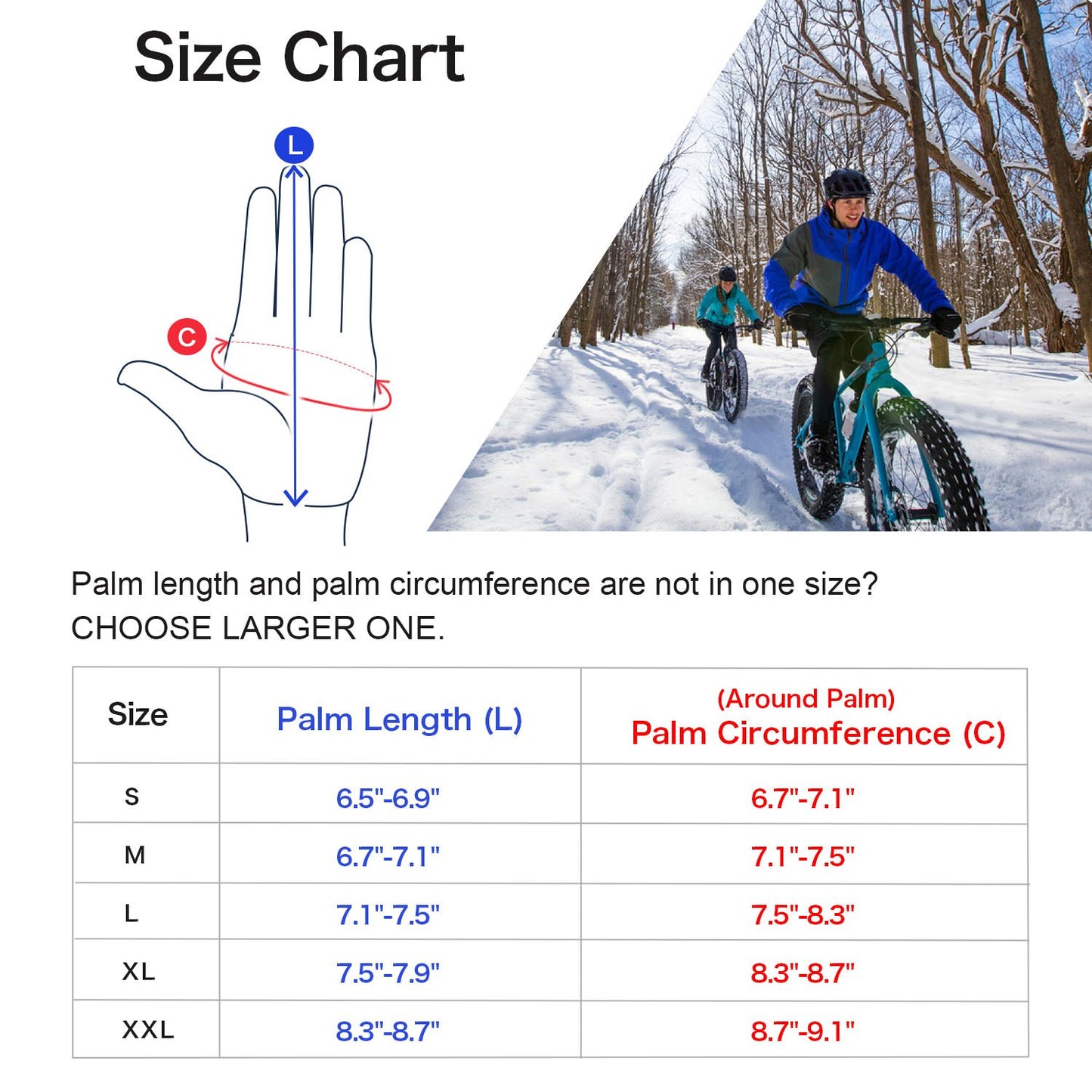 Winter Cycling Gloves with Touch Screen Feature