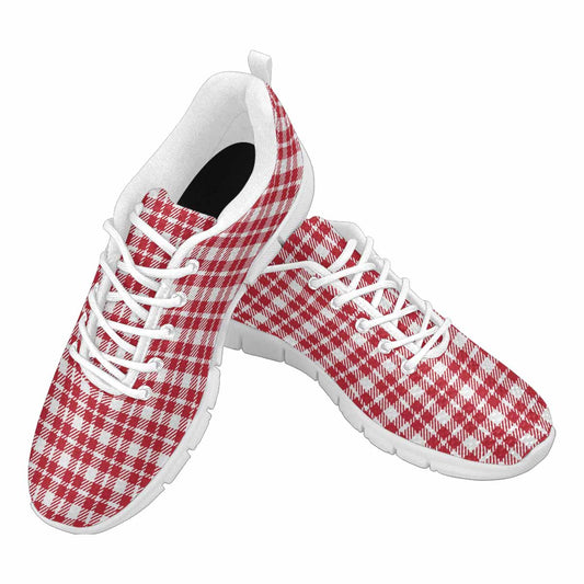 Buffalo Plaid Red and White Running Shoe