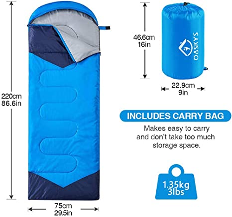 Summer Spring Fall Lightweight Waterproof Sleeping Bag
