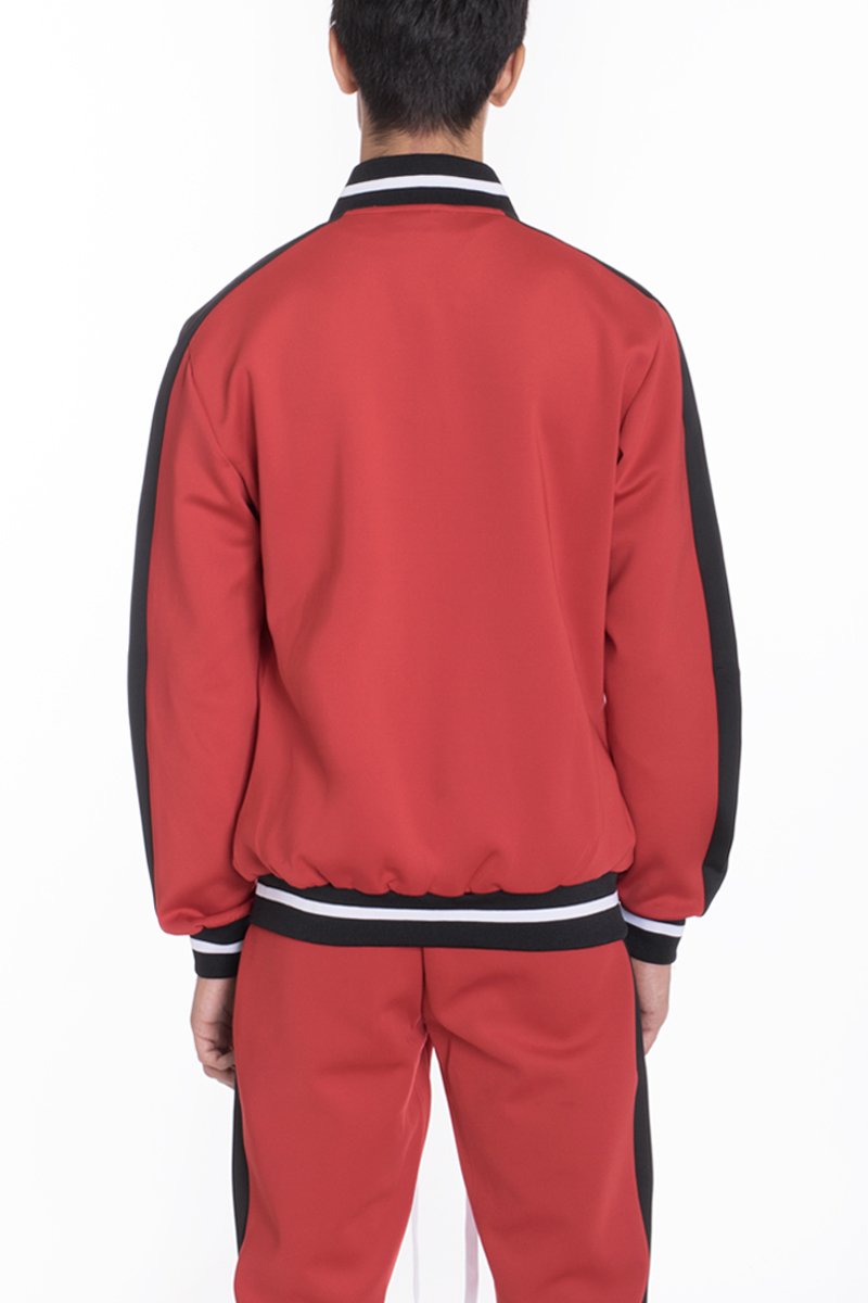 Ribbed and Elastic Waist Men Tracksuit