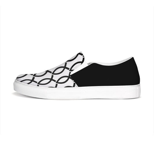 Black & White Ichthys Style Low Top Sneaker